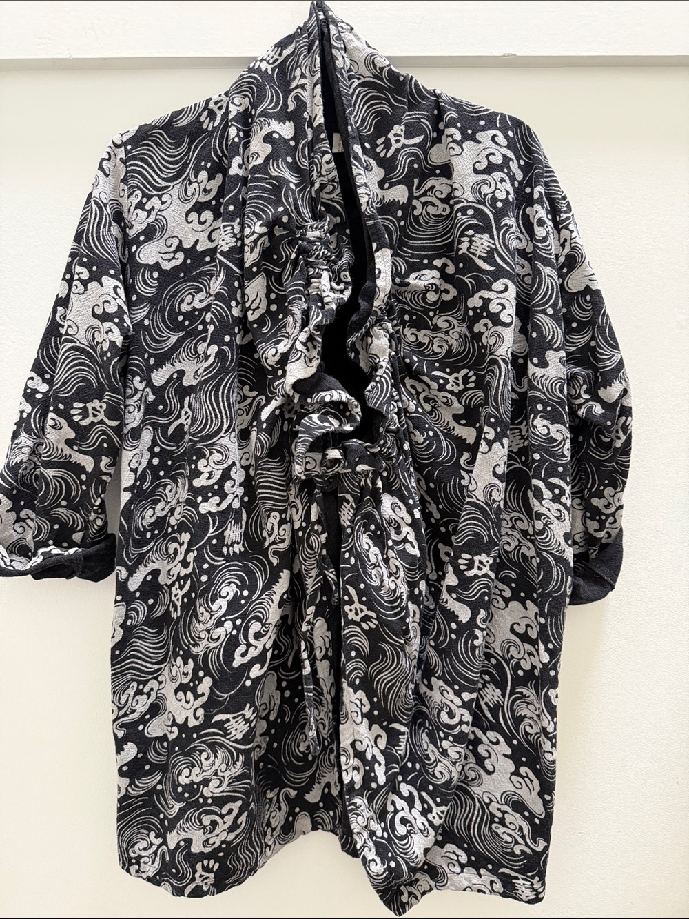 100% cotton handmade in Thailand print ruffled jacket
